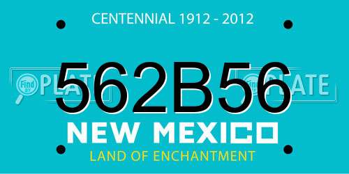 562B56 New Mexico License Plate