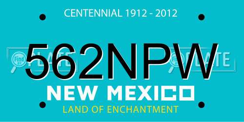 562NPW New Mexico License Plate
