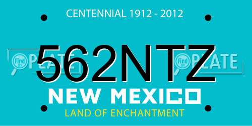 562NTZ New Mexico License Plate