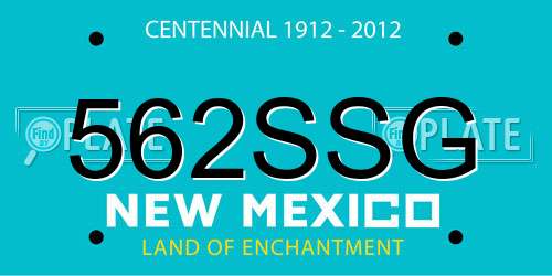 562SSG New Mexico License Plate