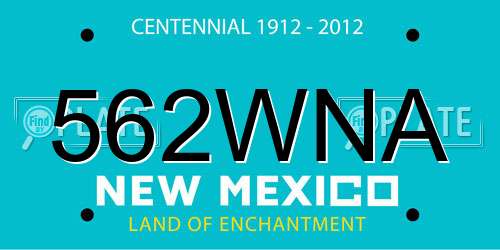 562WNA New Mexico License Plate