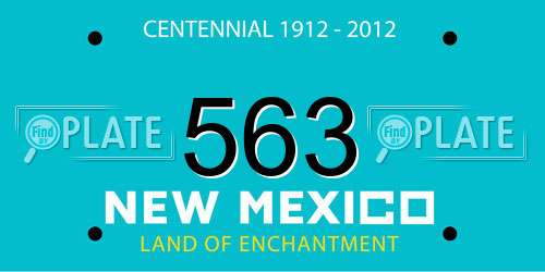 563 New Mexico License Plate