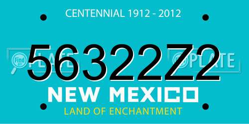 56322Z2 New Mexico License Plate