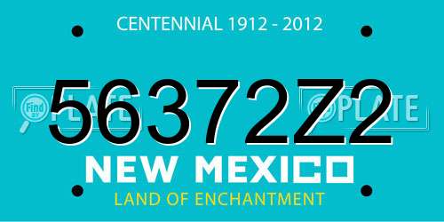 56372Z2 New Mexico License Plate