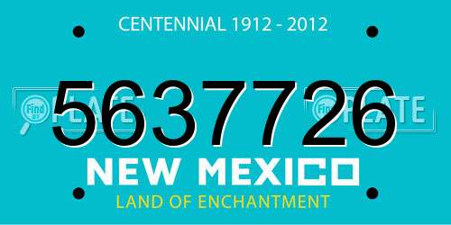 5637726 New Mexico License Plate