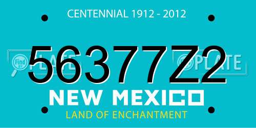 56377Z2 New Mexico License Plate