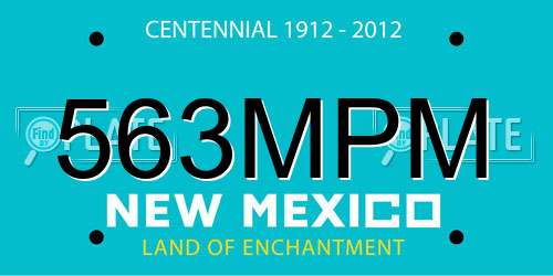 563MPM New Mexico License Plate