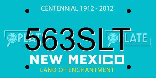 563SLT New Mexico License Plate