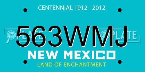 563WMJ New Mexico License Plate