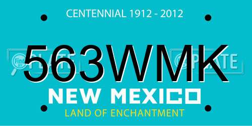 563WMK New Mexico License Plate