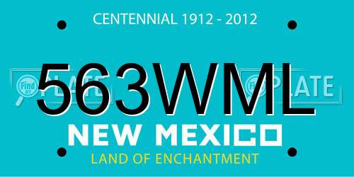 563WML New Mexico License Plate