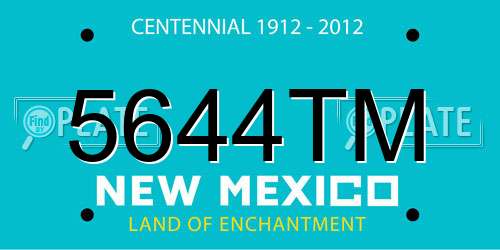 5644TM New Mexico License Plate
