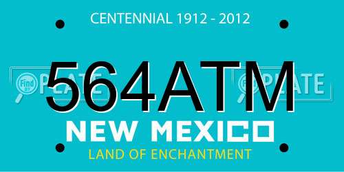 564ATM New Mexico License Plate