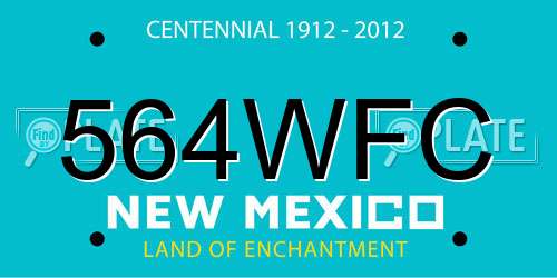 564WFC New Mexico License Plate