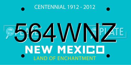 564WNZ New Mexico License Plate