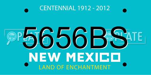 5656BS New Mexico License Plate