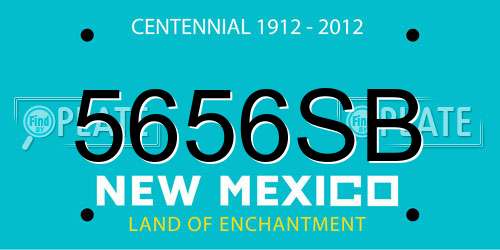 5656SB New Mexico License Plate