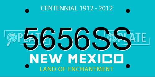 5656SS New Mexico License Plate