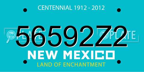56592Z2 New Mexico License Plate