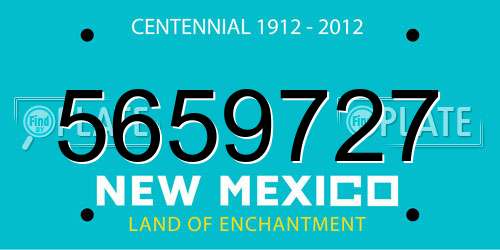 5659727 New Mexico License Plate