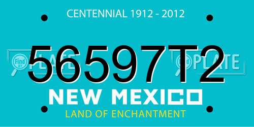 56597T2 New Mexico License Plate