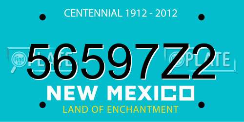 56597Z2 New Mexico License Plate