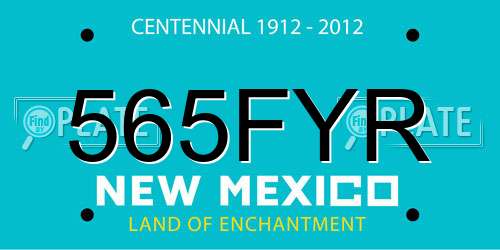 565FYR New Mexico License Plate
