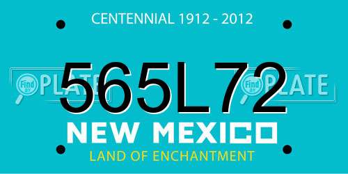 565L72 New Mexico License Plate