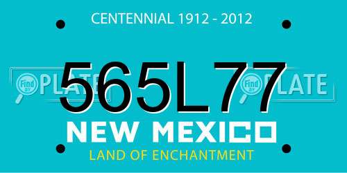 565L77 New Mexico License Plate