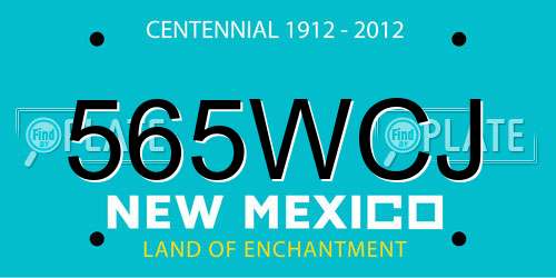 565WCJ New Mexico License Plate