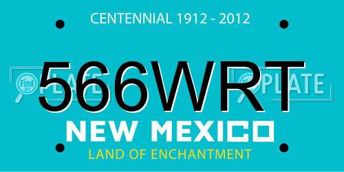 566WRT New Mexico License Plate