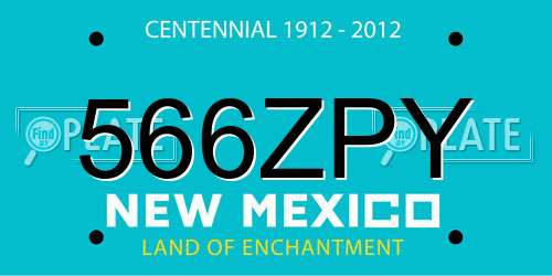 566ZPY New Mexico License Plate