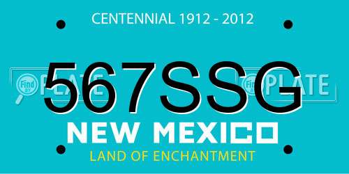 567SSG New Mexico License Plate