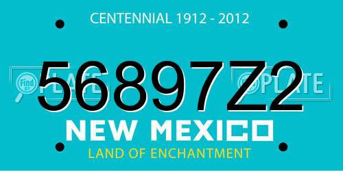 56897Z2 New Mexico License Plate
