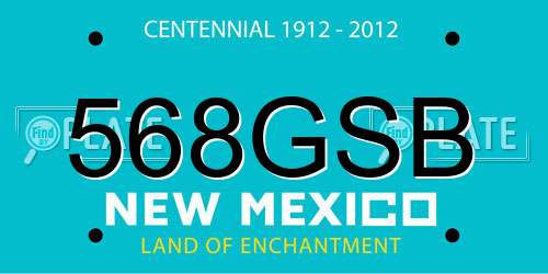 568GSB New Mexico License Plate