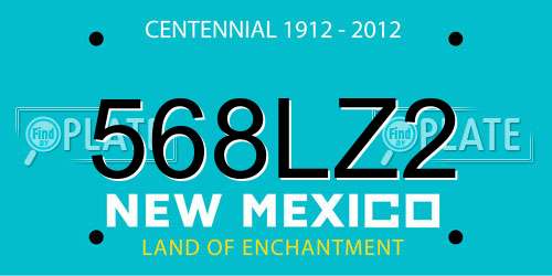 568LZ2 New Mexico License Plate