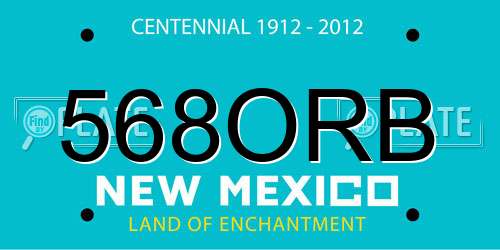 568ORB New Mexico License Plate