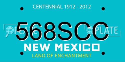 568SCC New Mexico License Plate