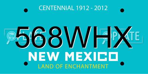 568WHX New Mexico License Plate