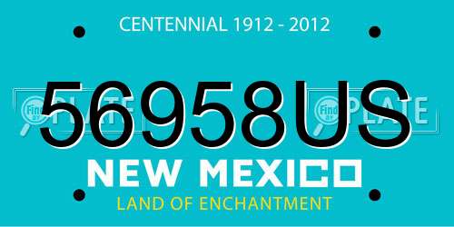 56958US New Mexico License Plate
