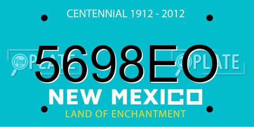 5698EO New Mexico License Plate