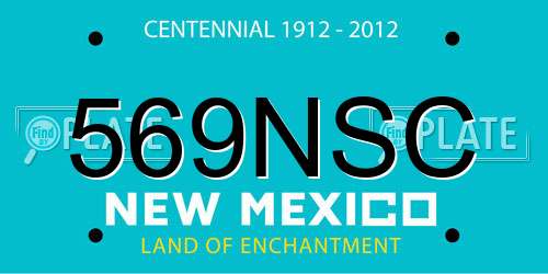 569NSC New Mexico License Plate