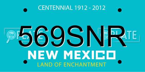 569SNR New Mexico License Plate