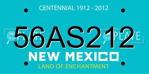 56AS212 New Mexico License Plate