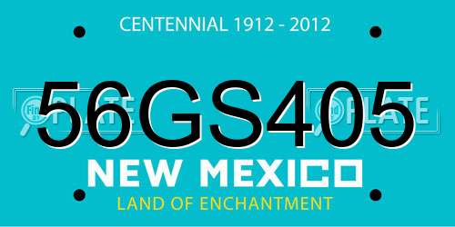 56GS405 New Mexico License Plate