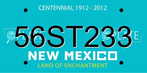 56ST233 New Mexico License Plate