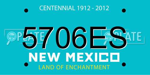 5706ES New Mexico License Plate