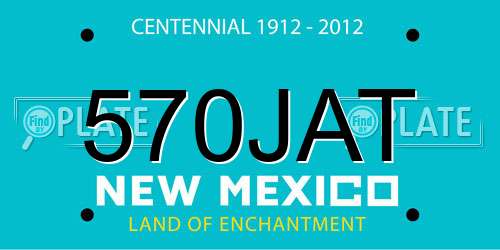 570JAT New Mexico License Plate