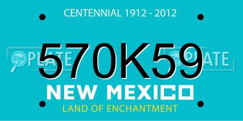 570K59 New Mexico License Plate