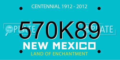 570K89 New Mexico License Plate